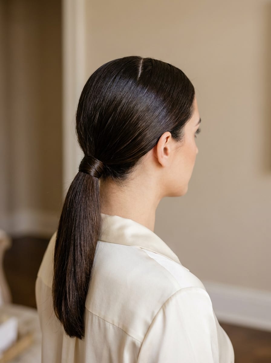 Sleek Low Ponytail - Sleek Frisur